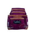 Burgundy Leather Tool Pouch – 10 Pocket Carpenter & Construction Tool