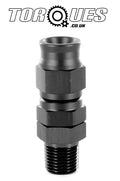 An-3 to 1/8" Npt Male Straight Ptfe Hose Fitting in Black