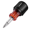 ARROW 5-in1 Stubby Screwdriver Phillips Slotted Multi-Bit Screwdriver