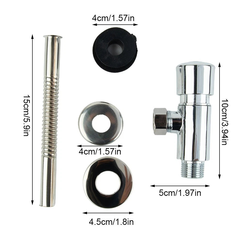 Manual Flush Valve Flush Valve Dn15 / 20mm Flush Valve Silver Bathroom