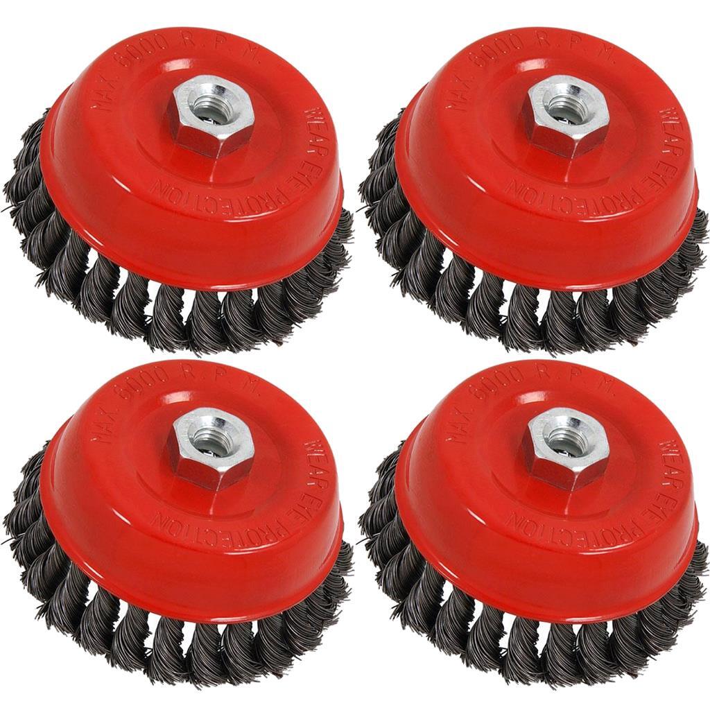 Neilsen Twist Knot Wire Cup Brush M14 125mm by Neilsen