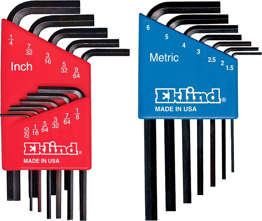Eklind Short Hex Wrench Key Set 18pc