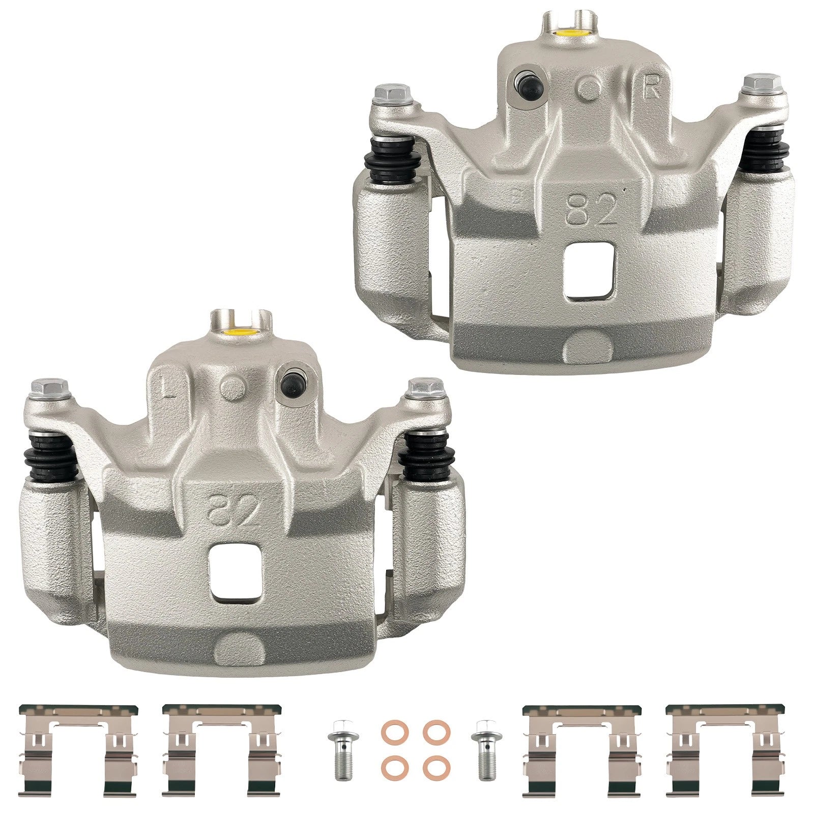 Front Disc Brake Calipers Set w/Bracket for Nissan Sentra 2007-2019 1.8L 2.0L