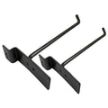 6" Slatwall Hook Panel Display Hooks, 1/4" Thickness Metal, Raw Steel