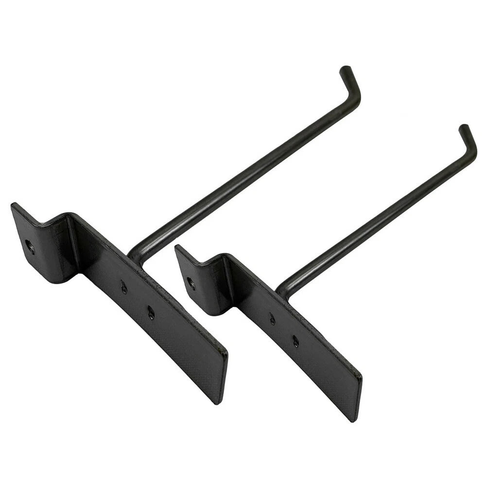 6" Slatwall Hook Panel Display Hooks, 1/4" Thickness Metal, Raw Steel