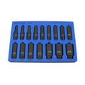 Us Pro Deep Impact Socket Set 1/2"dr 10mm-32mm 6pt Hex Long Reach