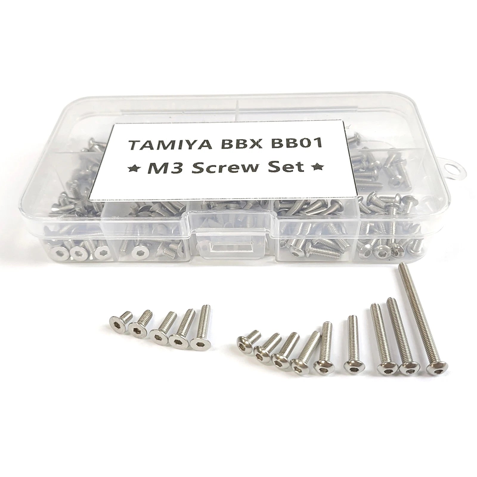 1×stainless Steel M3 Hex Screws Set For Tamiya 1/10 Rc Bbx Bb-01 Buggy