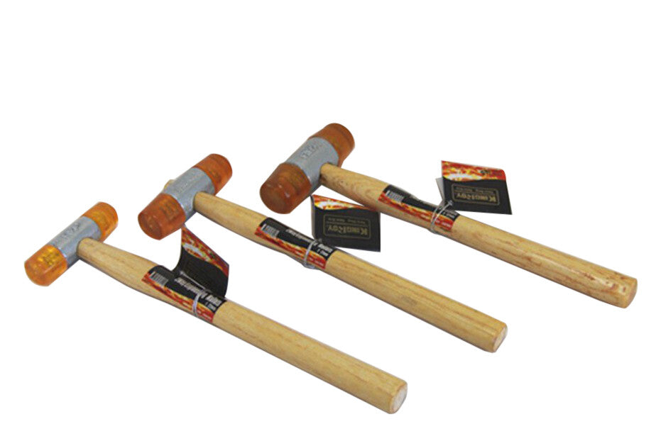Two Way Double Faced Plastic Mallet Soft Hammer 3pc Set
