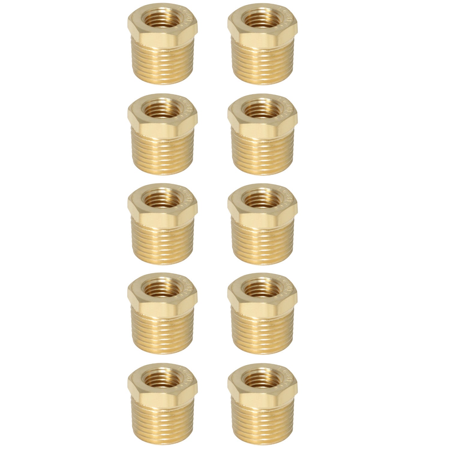 10 Pack XFITTING 1/2" Male x 1/4" Female NPT Hex Reduce