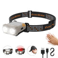 Head Cap LED Light Clip-on Headlamp USB Rechargeable Sensor Hat Lamp