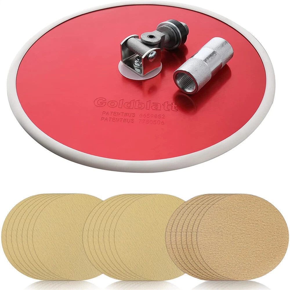 Goldblatt 9" Drywall Sander 80 x 100/180 Mixed Grit 30PC Sanding Discs-Hook Loop