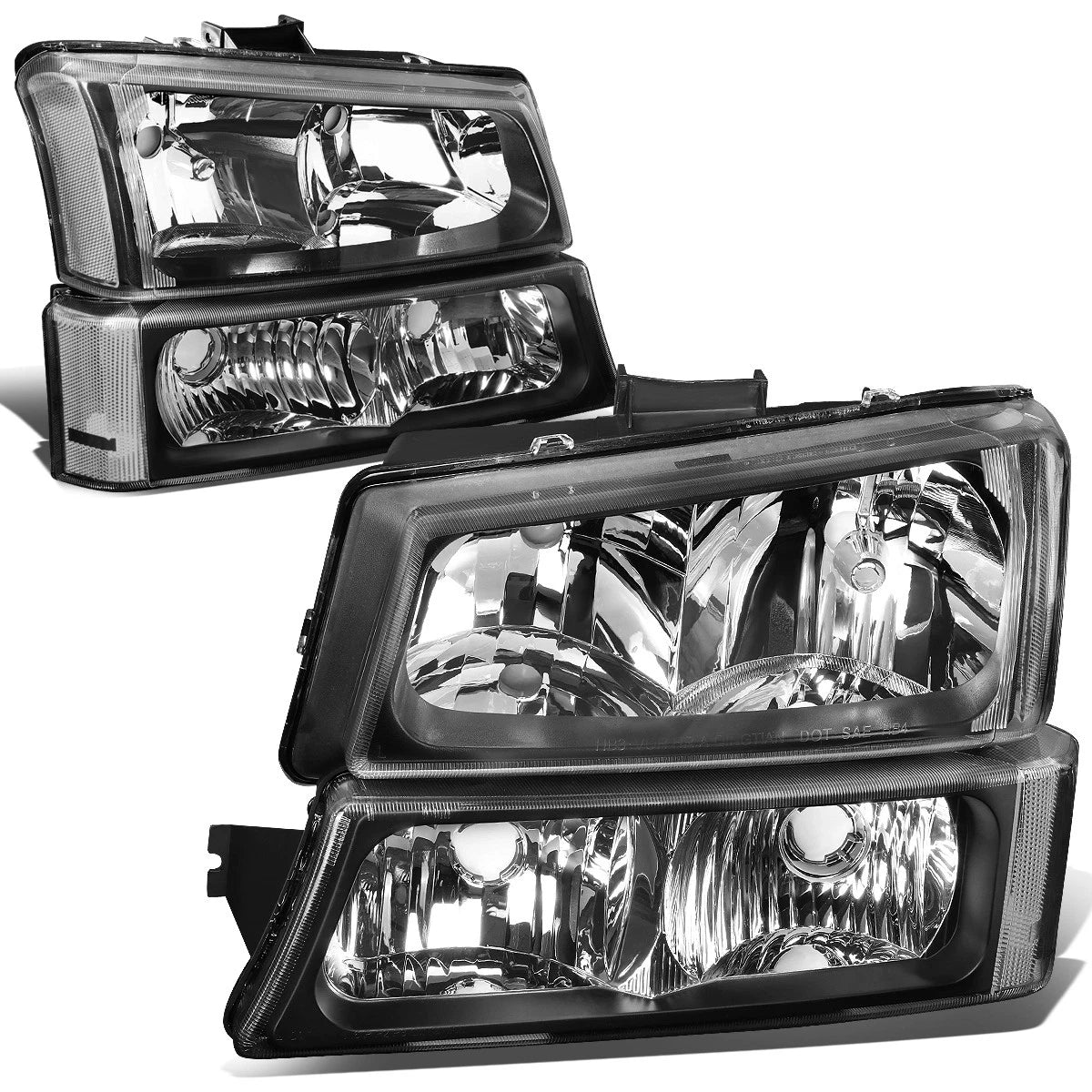 For 2003-2006 Chevy Silverado Black Housing Clear | Built Supply Co