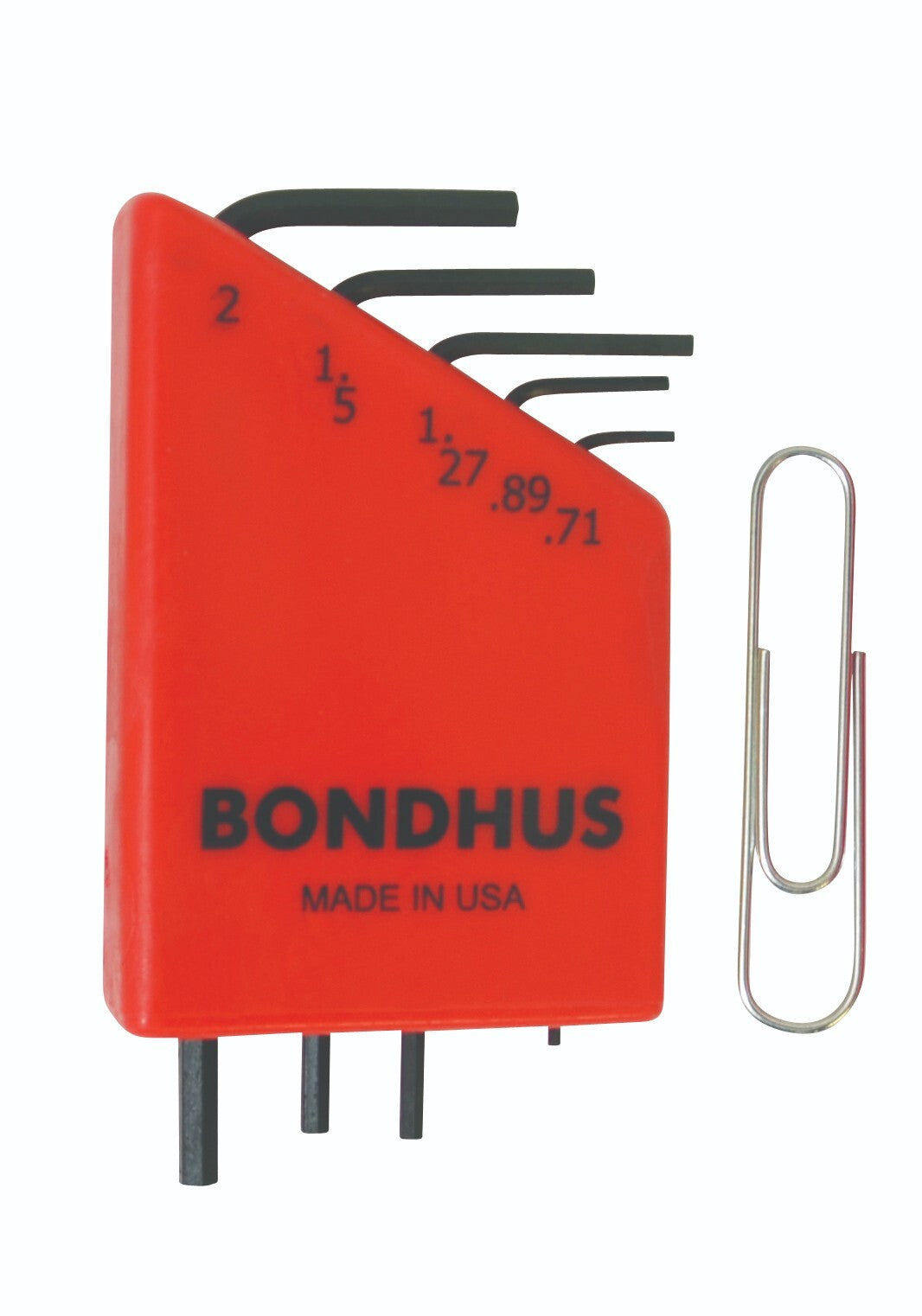 Bondhus 5pc Micro Mini Hex L Wrench Set 2mm to .71mm