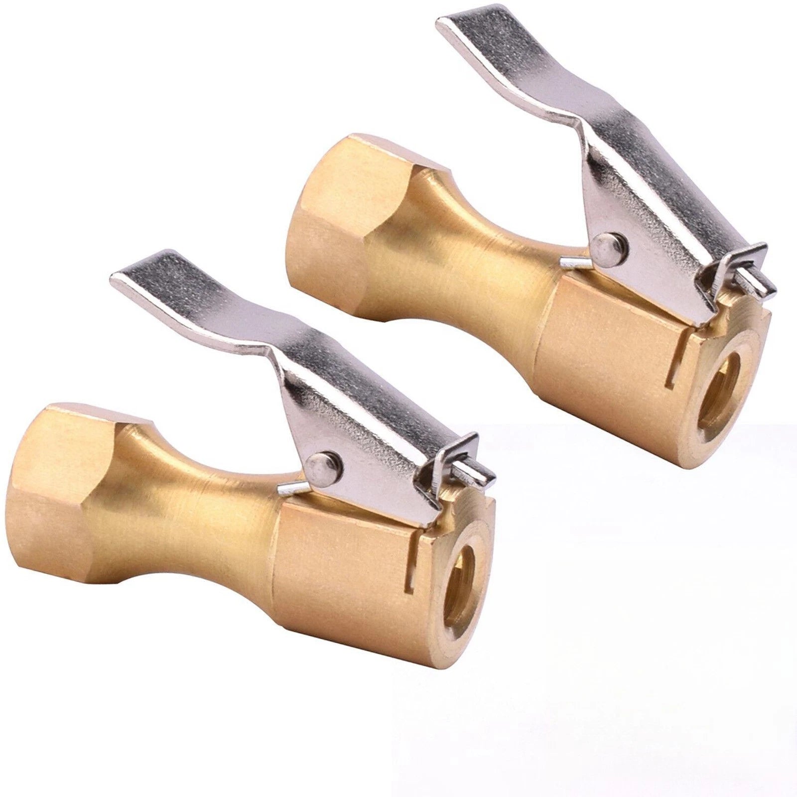 Durable Tire Inflatable Straight Open Flow Lock-on Air Chuck With Clip