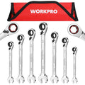 WORKPRO 3-in-1 Reversible Ratchet Wrench Set 7PC SAE 5/16-3/4" 6PT