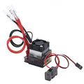 Black & Red Esc Brushed Speed Controller With Cooling Fan For Rc Car