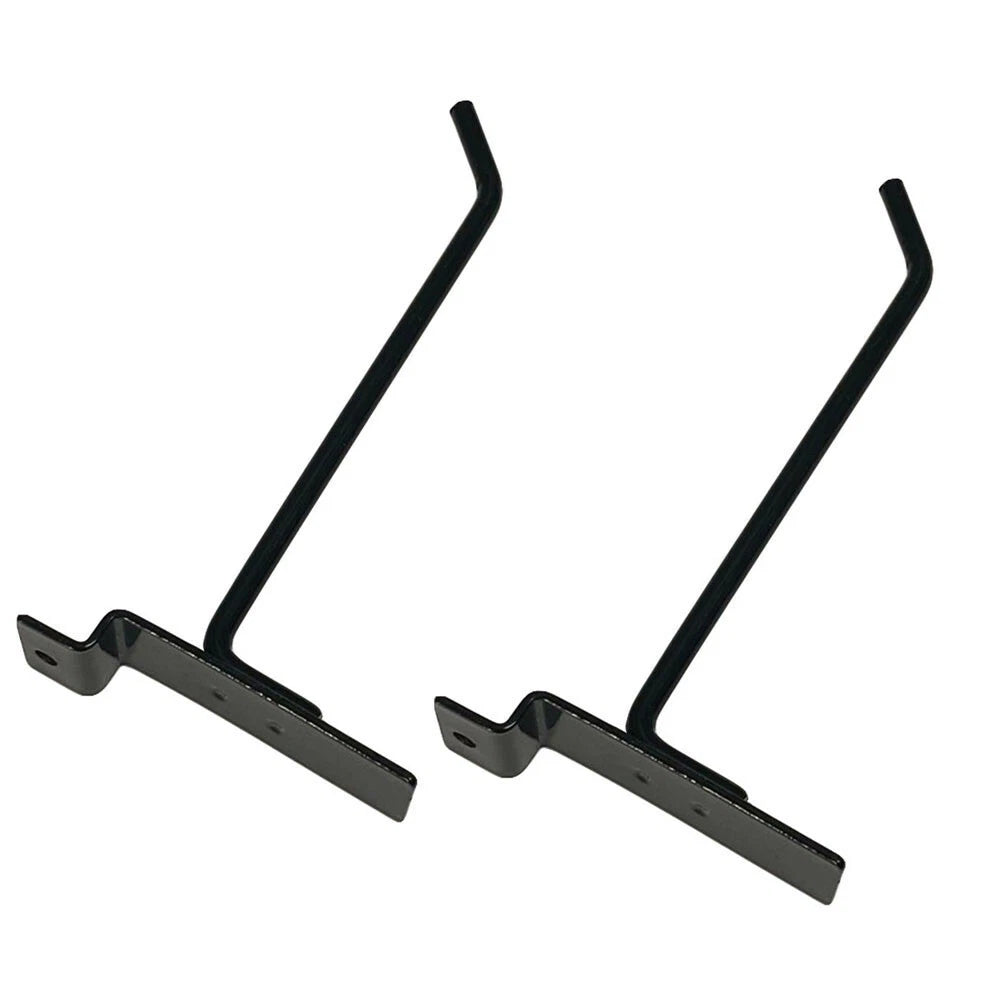 6" Slatwall Hook Panel Display Hooks, 1/4" Thickness Metal, Black -