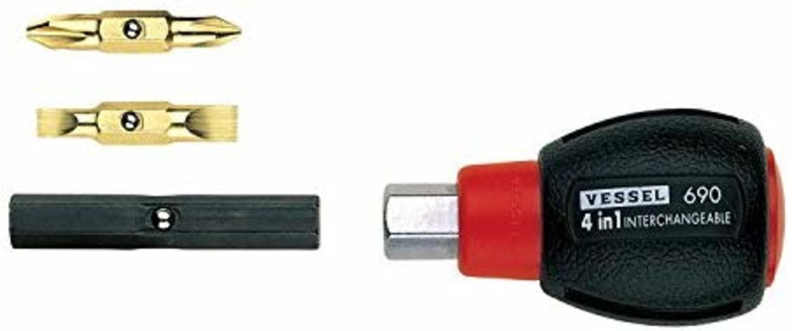 Vessel Cushion Screwdriver Stubby 4in1 TD-110
