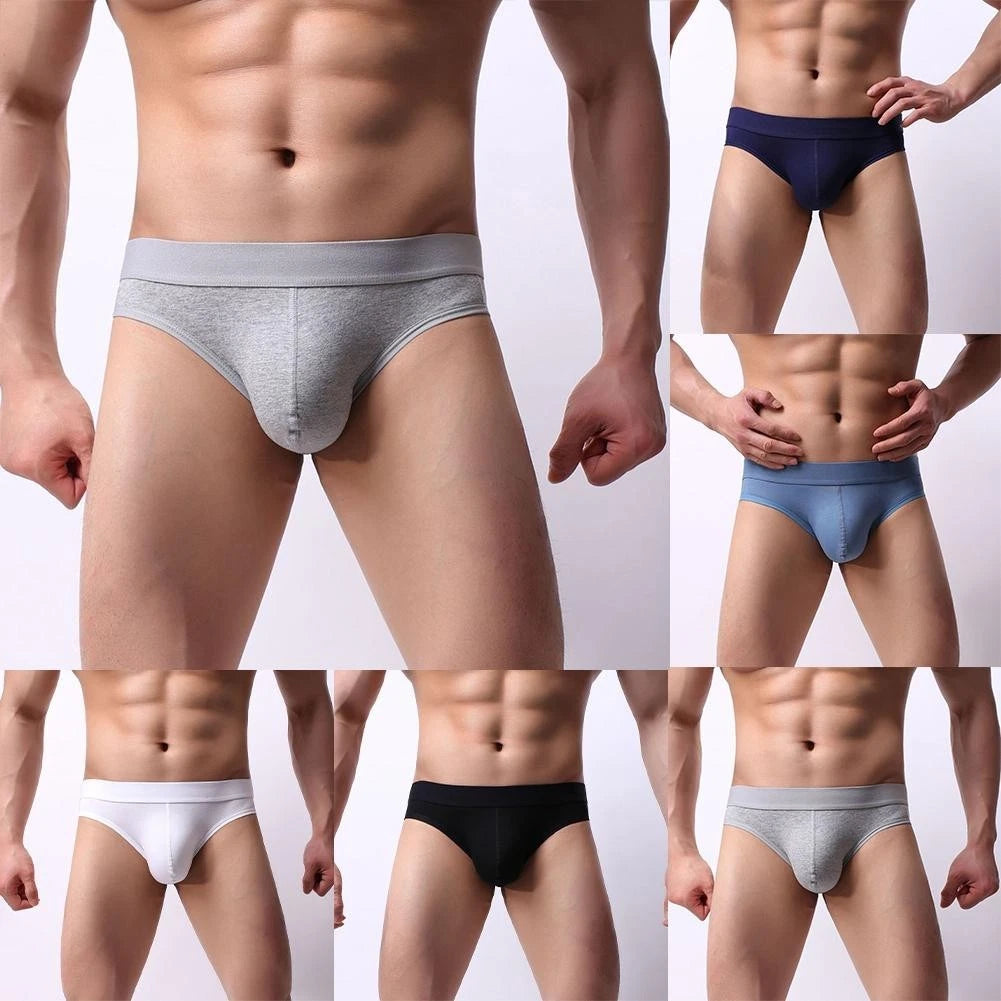 Men's Breathable Cotton Sports Underwear Pouch Briefs For Active