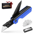 Workpro 2-in-1 Folding Utility Knife Pocket Knife Box Cutter