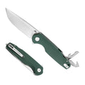 Flissa Multitool Pocket Knife 3.3" D2 Blade Liner Lock Glass Breaker