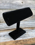 Black Velvet Oval T-bar Jewelry Bracelet Holder Display For Retail