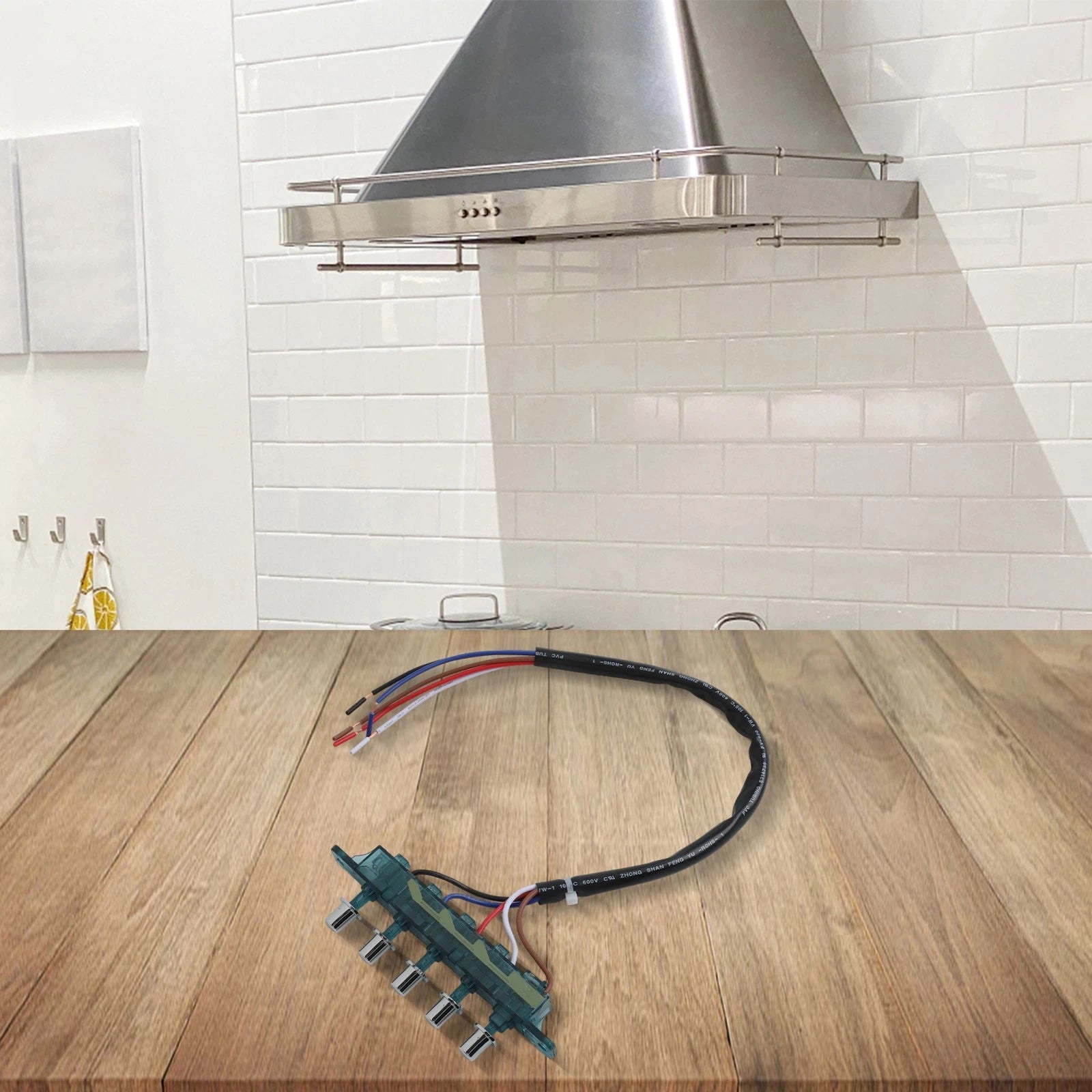 Range Hood Switch Button 5 Button Controller For Easy Kitchen