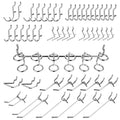 STARK TOOLS 50PC CHROME PLATED PEG BOARD HOOK TOOL ORGA