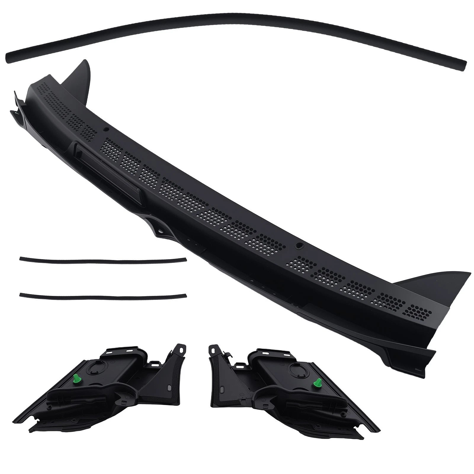Black Wiper Cowl Panel for Honda Civic DX Si 1.8L 2.0L 2006-2011 3PC ABS