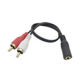 Gold 3.5mm 50cm Stereo Female Mini Jack To Male Rca Plug Adapter
