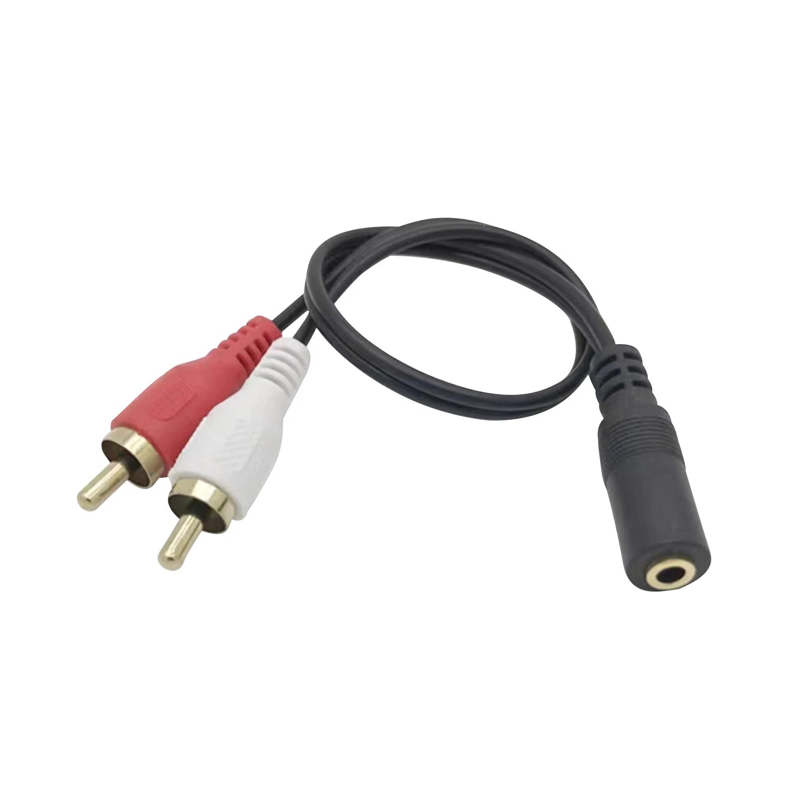 Gold 3.5mm 50cm Stereo Female Mini Jack To Male Rca Plug Adapter