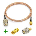 Sma To Uhf Rf Coax Cable+ Sma & Sma To Uhf Adapter For Baofeng Cb
