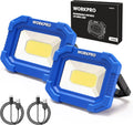 2000LM Rechargeable LED Work Light 2PC Magnetic Work Light Stand COB Flood Light