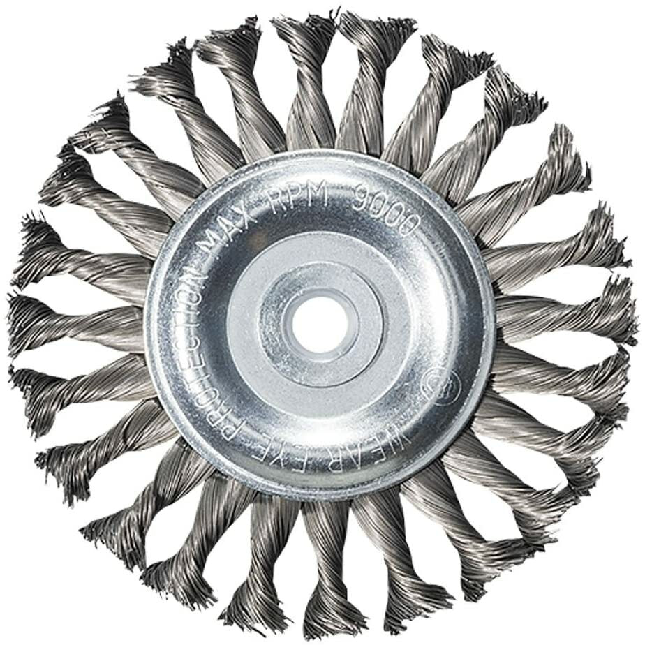 6" Inch Knot Wire Wheel Brush for Angle Grinder 5/8-11" Arbor - Pack