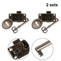 With Keys Cabinet Door Lock 2 Sets Antique Closet For Drawer