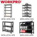 Workpro Multisize Metal Storage Shelving Unit Heavy Duty Adjustable