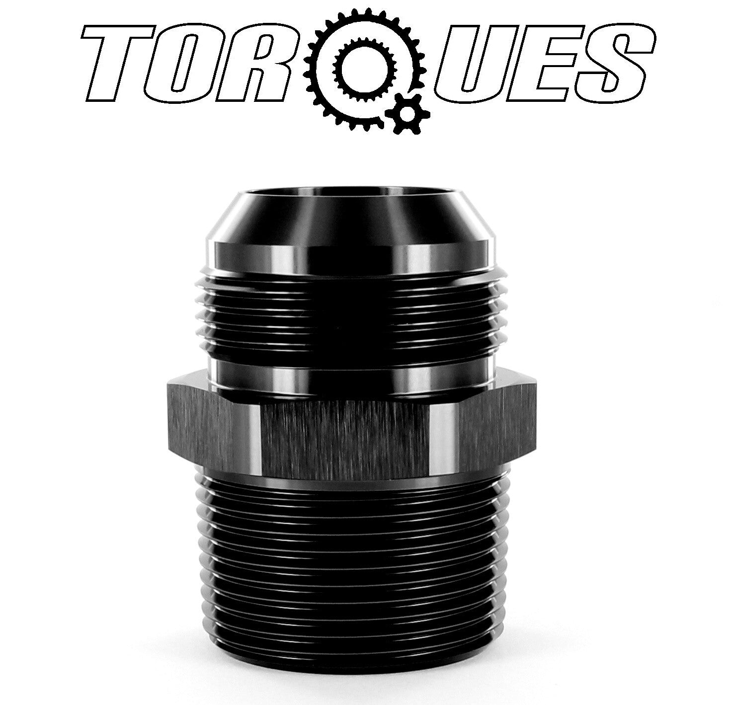 An -20 (an20 Jic -20) to 1" Npt Straight Adapter in Stealth Black