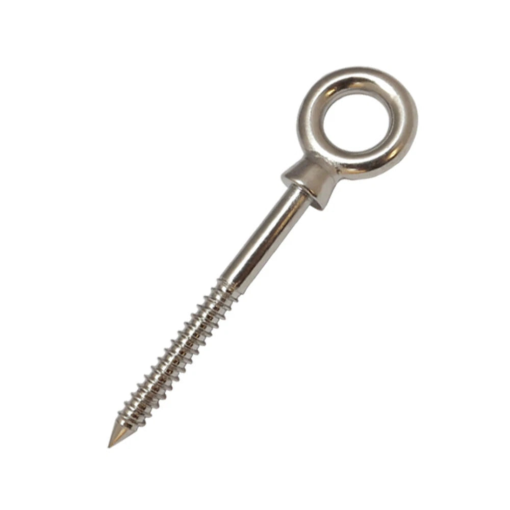 3/8" X 4" Stainless Steel 316 Screw Lag Eye Bolt