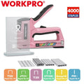 WORKPRO 6-in-1 Staple Gun Manual Brad Nailer w/4000PCS Staples Stapler Nail Gun