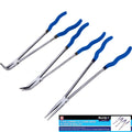 BlueSpot 3pc Extra Long Nose Pliers Set Straight Bent Nose Mole Grips
