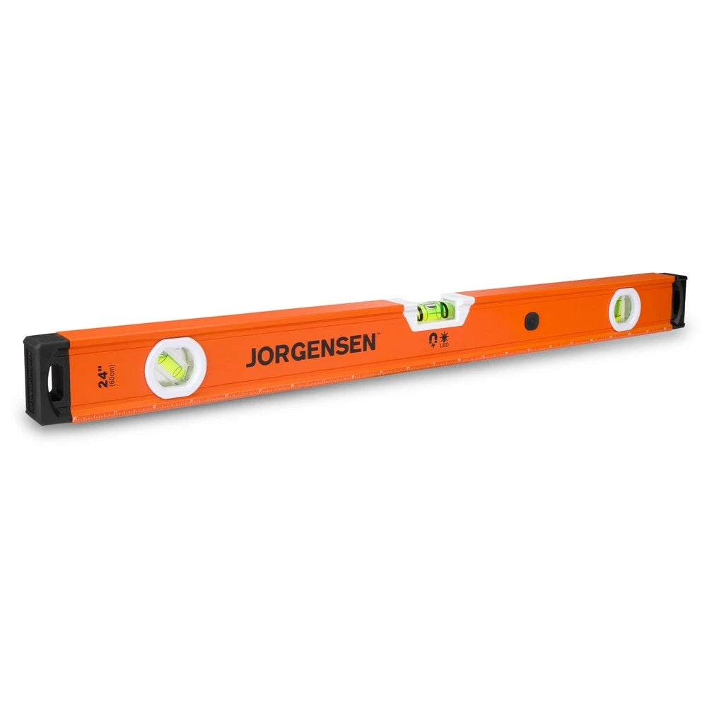 JORGENSEN 24 in Magnetic Torpedo Level 45°/90°/180° Bubble Aluminum Spirit Level