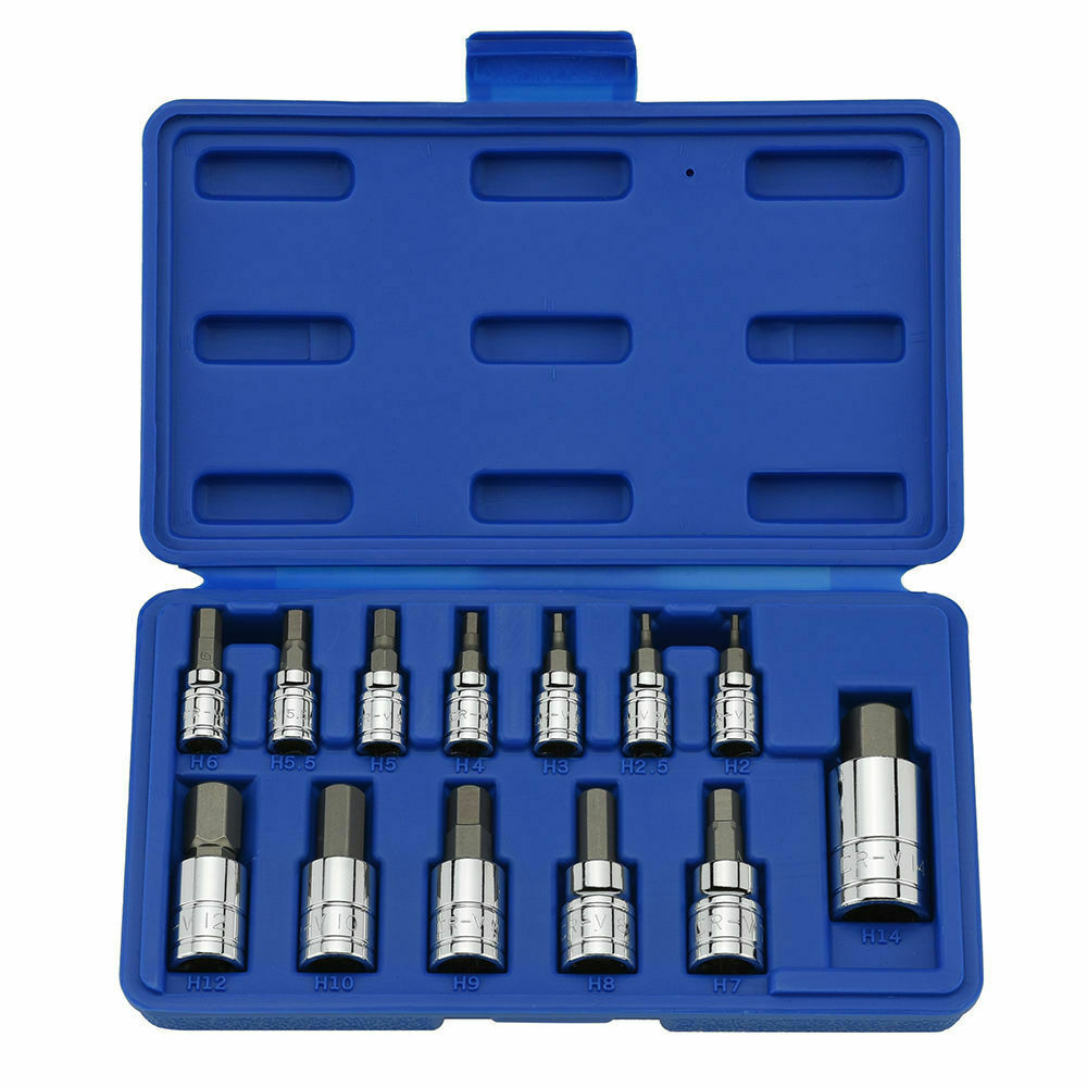 13pc Metric Hex Bit Socket Set