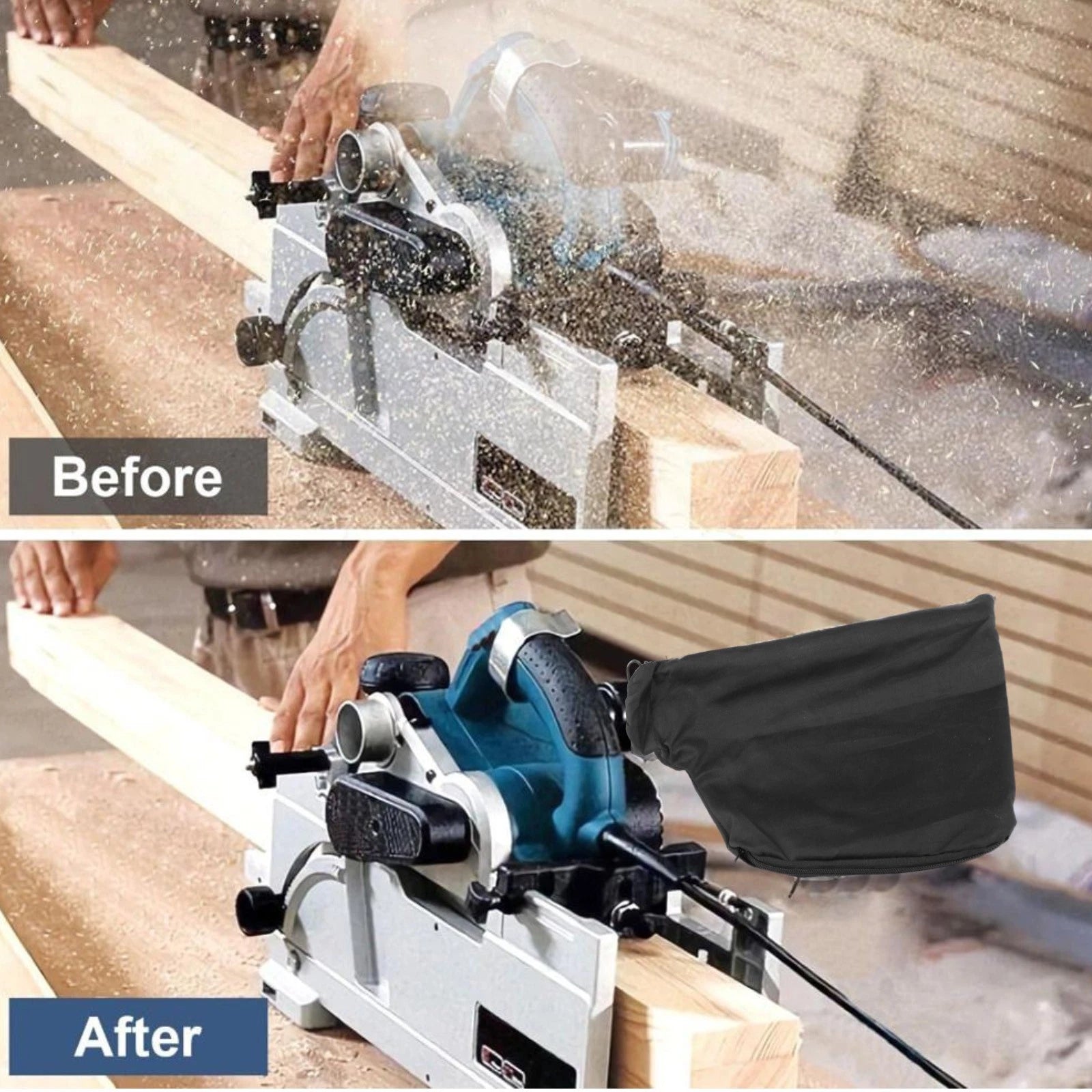 10 Inch Black Dust Bag For 255 Miter Saw Robust Materials For Long Use