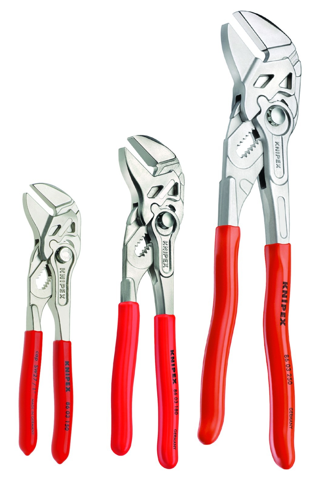 Knipex 3pc Plier Wrench Set 6in, 7in, 10in