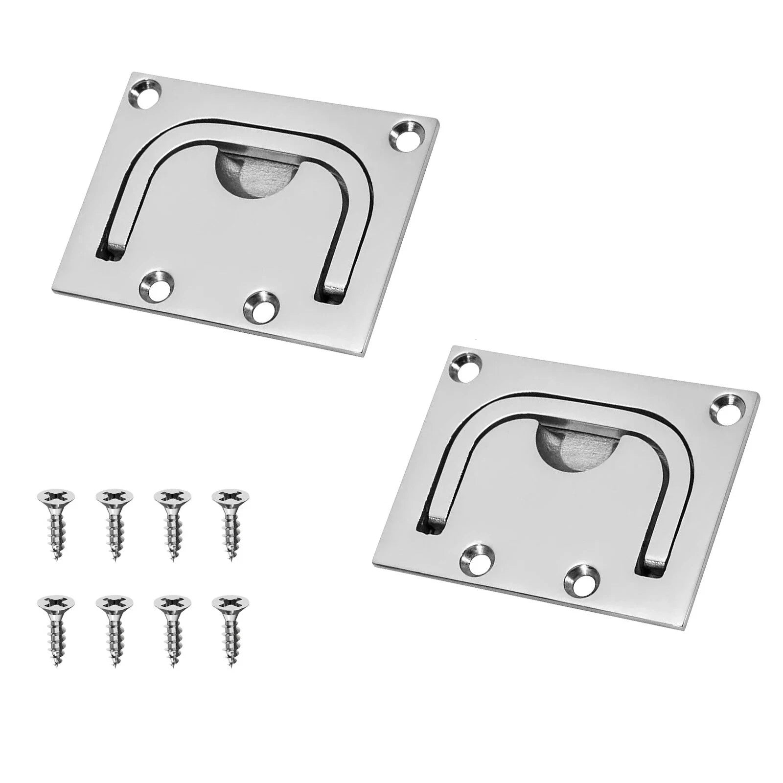 316 Stainless Steel Flush Boat Hatch Lift Handle Ring Pull Deck
