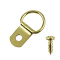 Brass D Rings & Screws Picture Frame Hanging 2, 10, 20, 50, 100, 200,