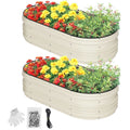 Workpro 4x2x1ft Galvanized Raised Garden Bed Set Rust & Corrosion