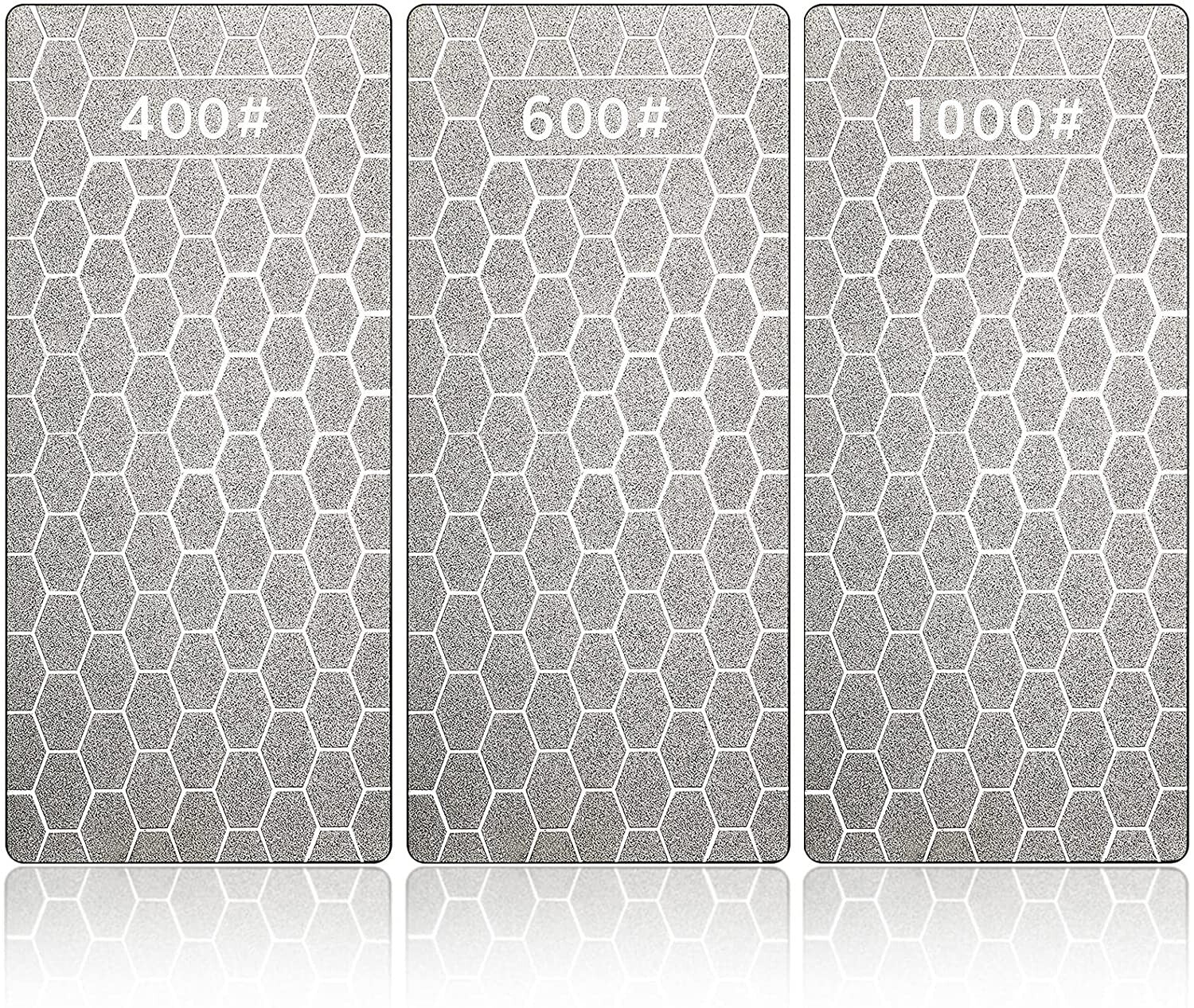 3PCS Diamond Sharpening Stone Set 400/600/1000 Chisel Honing