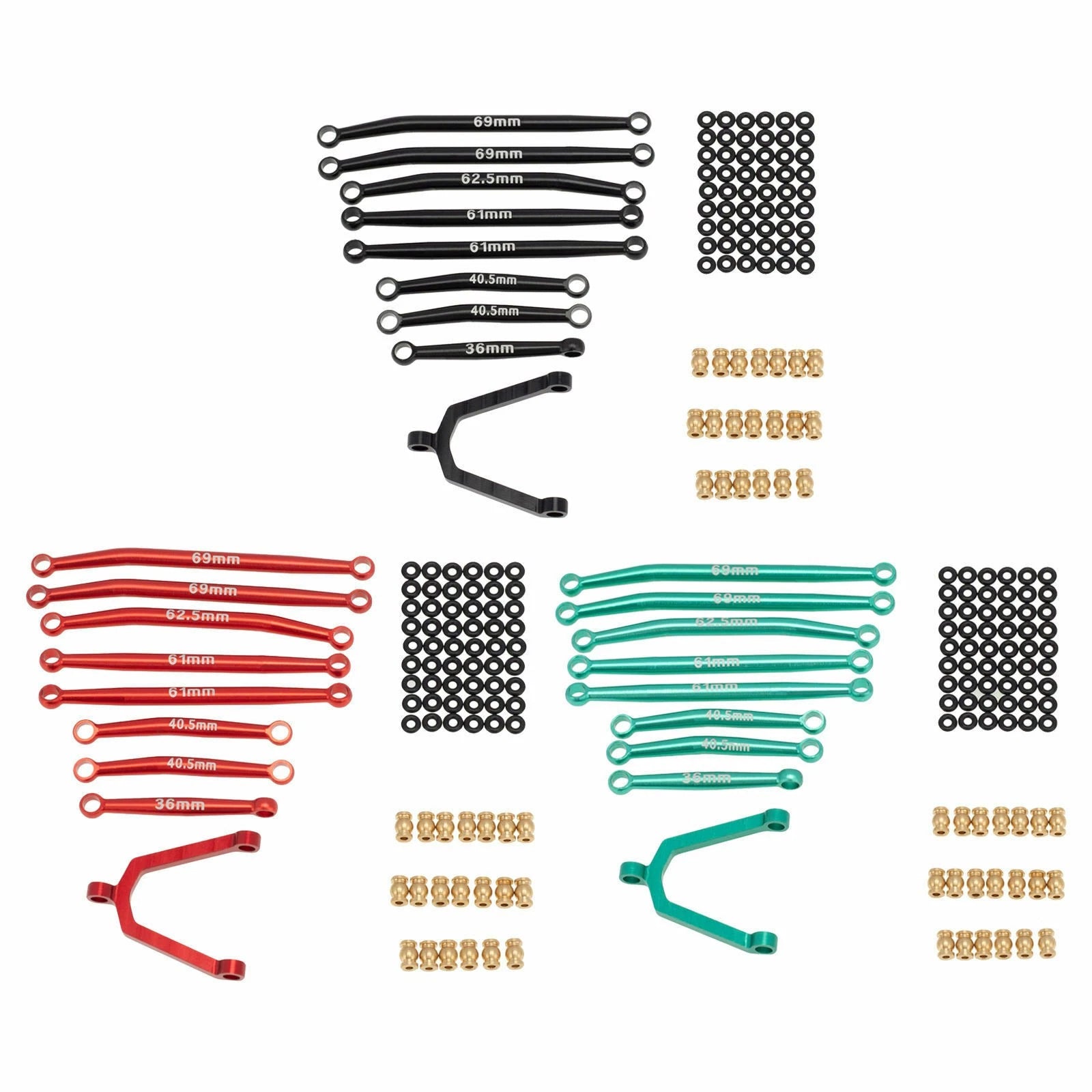 Aluminum Chassis+steeri<wbr/>ng Pull Link Rods For Axial Scx24