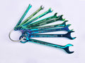 4-10mm Miniature Mini Combination Ring Open Spanner Set Rainbow Color